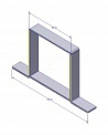 Алюминиевый профиль для разделения секций приточной камеры ПК/ЮП 816