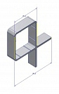 Алюминиевый профиль для формирования каркаса секций приточной камеры ПК/ЮП 921