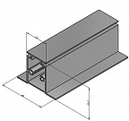 Алюминиевый профиль для разделения секций приточной камеры ПК/ЮП 2115