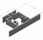 Алюминиевый профиль для разделения секций приточной камеры ПК/ЮП 1410